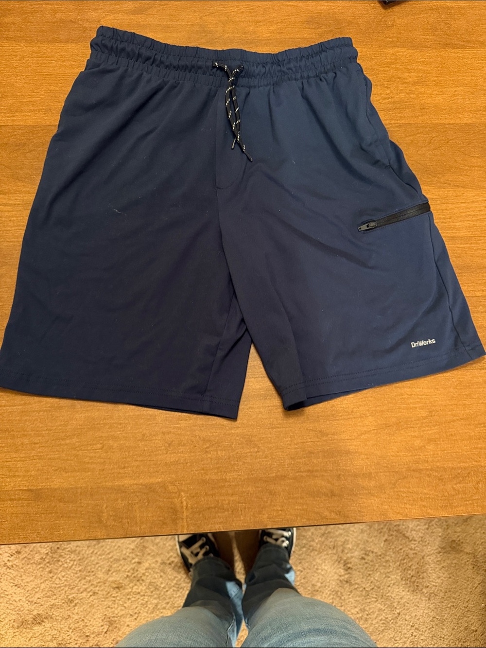 Athletic Works Dark Navy Performance Drawstring Shorts